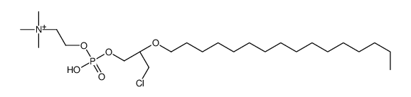 2-[[(2S)-3-chloro-2-hexadecoxypropoxy]-hydroxyphosphoryl]oxyethyl-trimethylazanium结构式