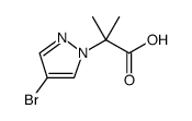1H-Pyrazole-1-acetic acid, 4-bromo-α,α-dimethyl结构式