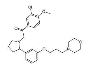 1-(3-Chloro-4-methoxy-phenyl)-2-{2-[3-(3-morpholin-4-yl-propoxy)-phenyl]-pyrrolidin-1-yl}-ethanone Structure