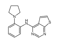 N-(2-pyrrolidin-1-ylphenyl)thieno[2,3-d]pyrimidin-4-amine结构式