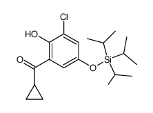 3-chloro-2-hydroxy-5-(triisopropylsilyloxy)phenyl cyclopropyl ketone Structure