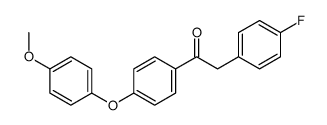 2-(4-fluorophenyl)-1-[4-(4-methoxyphenoxy)phenyl]ethanone Structure