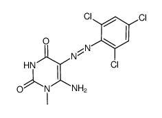 6-amino-1-methyl-5-(2,4,6-trichloro-phenylazo)-1H-pyrimidine-2,4-dione Structure