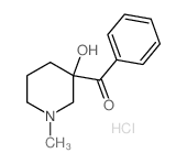 Methanone,(3-hydroxy-1-methyl-3-piperidinyl)phenyl-, hydrochloride (1:1)结构式