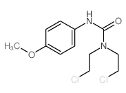 Urea, 1,1-bis(2-chloroethyl)-3-(p-methoxyphenyl)- structure