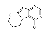 7-chloro-1-(3-chloropropyl)pyrazolo[4,3-d]pyrimidine结构式