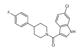 (6-chloro-1H-indol-3-yl)-[4-(4-fluorophenyl)piperidin-1-yl]methanone Structure