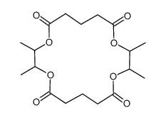meso-2,3,11,12-tetramethyl-1,4,10,13-tetraoxacyclooctadecane-5,9,14,18-tetraone Structure