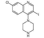 Quinoline, 7-chloro-3-iodo-4-(1-piperazinyl)结构式