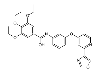 3,4,5-triethoxy-N-[3-[2-(1,2,4-oxadiazol-3-yl)pyridin-4-yl]oxyphenyl]benzamide Structure