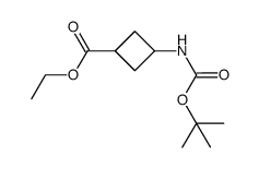 ethyl 3-[(tert-butoxycarbonyl)amino]cyclobutanecarboxylate Structure