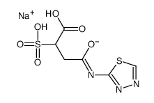 sodium,1-hydroxy-1,4-dioxo-4-(1,3,4-thiadiazol-2-ylamino)butane-2-sulfonate Structure