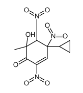 4-cyclopropyl-6-hydroxy-6-methyl-2,4,5-trinitrocyclohex-2-en-1-one结构式