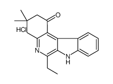 6-ethyl-3,3-dimethyl-4,7-dihydro-2H-indolo[2,3-c]quinolin-7-ium-1-one,chloride结构式