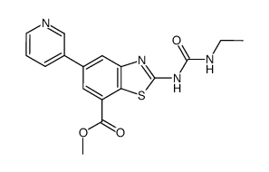 2-(3-ethylureido)-5-pyridin-3-yl-benzothiazole-7-carboxylic acid methyl ester结构式