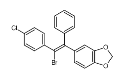 5-[(Z)-2-Bromo-2-(4-chloro-phenyl)-1-phenyl-vinyl]-benzo[1,3]dioxole Structure