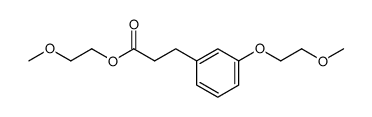 2-Methoxyethyl 3-[3-(2-methoxyethoxy)phenyl]propanoate结构式