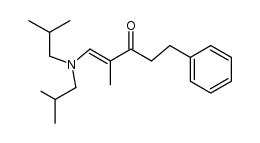 1-(diisobutylamino)-2-methyl-5-phenylpent-1-en-3-one Structure