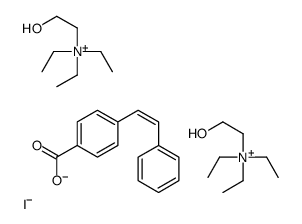 (2-Hydroxyethyl)triethylammonium iodide 4-stilbenecarboxylate结构式