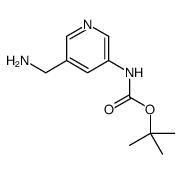 tert-butyl N-[5-(aminomethyl)pyridin-3-yl]carbamate结构式