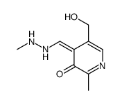 (4E)-5-(hydroxymethyl)-2-methyl-4-[(2-methylhydrazinyl)methylidene]pyridin-3-one结构式