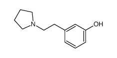 3-(2-(pyrrolidin-1-yl)ethyl)phenol结构式