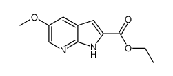 1H-Pyrrolo[2,3-b]pyridine-2-carboxylic acid, 5-Methoxy-, ethyl ester Structure