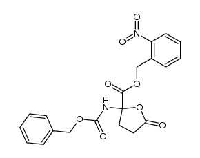 o-nitrobenzyl N-benzyloxycarbonyl-2-aminotetrahydro-5-oxo-2-furancarboxylate结构式