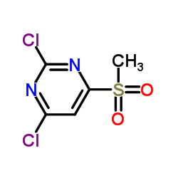 2,4-Dichloro-6-(methylsulfonyl)pyrimidine结构式