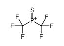 sulfanylidene-bis(trifluoromethyl)phosphanium结构式