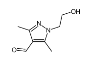 1-(2-Hydroxyethyl)-3,5-dimethyl-1H-pyrazole-4-carbaldehyde结构式