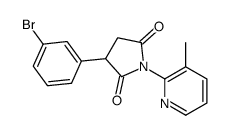 3-(3-bromophenyl)-1-(3-methylpyridin-2-yl)pyrrolidine-2,5-dione Structure
