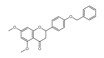 4'-benzyloxy-5,7-dimethoxyflavanone Structure