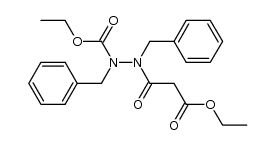 ethyl 2,3-dibenzyl-3-(ethoxycarbonylacetyl)carbazate结构式