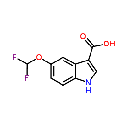 5-(Difluoromethoxy)-1H-indole-3-carboxylic acid结构式
