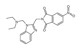 2-[[1-(diethylaminomethyl)benzimidazol-2-yl]methyl]-5-nitroisoindole-1,3-dione Structure