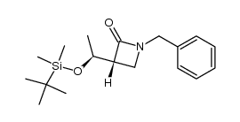 (R)-1-benzyl-3-((S)-1-((tert-butyldimethylsilyl)oxy)ethyl)azetidin-2-one Structure