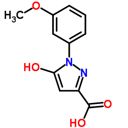 5-Hydroxy-1-(3-methoxyphenyl)-1H-pyrazole-3-carboxylic acid结构式