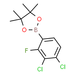 2-(3,4-Dichloro-2-fluorophenyl)-4,4,5,5-tetramethyl-1,3,2-dioxaborolane结构式