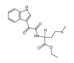 ethyl (2-(1H-indol-3-yl)-2-oxoacetyl)-L-methioninate结构式