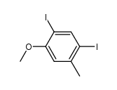 2,4-diiodo-5-methyl-methoxybenzene Structure