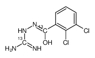 2,3-dichloro-N-(diaminomethylideneamino)benzamide结构式