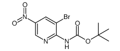 (3-bromo-5-nitro-pyridin-2-yl)-carbamic acid tert-butyl ester结构式