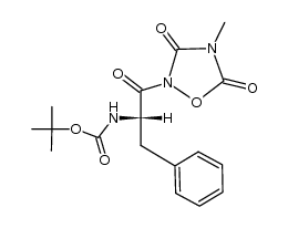 (S)-tert-butyl (1-(4-methyl-3,5-dioxo-1,2,4-oxadiazolidin-2-yl)-1-oxo-3-phenylpropan-2-yl)carbamate结构式