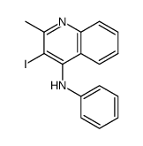 4-anilino-3-iodo-2-methylquinoline Structure
