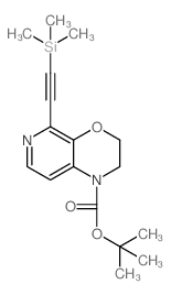 tert-Butyl 5-((trimethylsilyl)ethynyl)-2,3-dihydro-1H-pyrido[3,4-b][1,4]oxazine-1-carboxylate structure