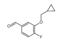 3-(cyclopropylmethoxy)-4-fluorobenzaldehyde结构式