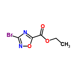3-溴-[1,2,4]噁二唑-5-羧酸乙酯结构式