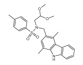 N-(2,2-dimethoxyethyl)-N-((1,4-dimethyl-9H-carbazol-3-yl)methyl)-4-methylbenzenesulfonamide Structure