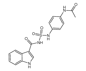 N-(N-(4-acetamidophenyl)sulfamoyl)-1H-indole-3-carboxamide Structure